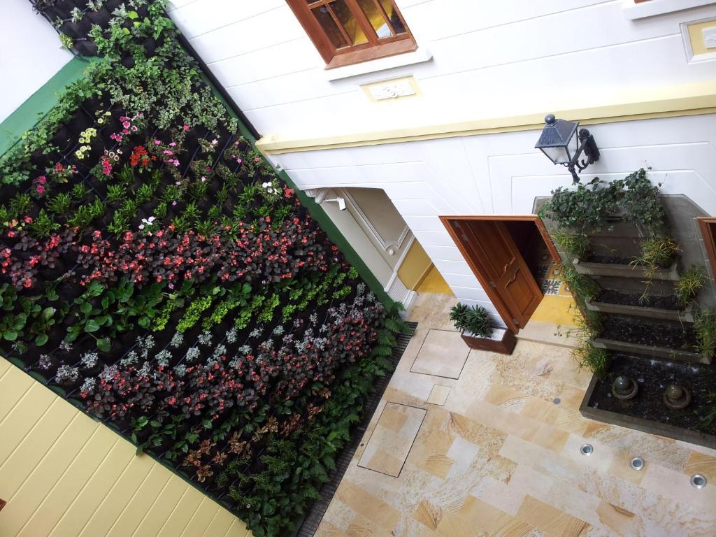 Hotel Santa Lucia Boutique Spa Bogotá Esterno foto A green wall in a courtyard